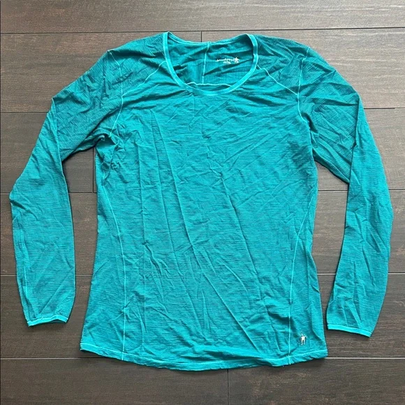 Smartwool long sleeve T size Large - aqua - Picture 1 of 3